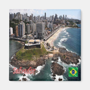 zBR018 SALVADOR, Brasilien, Luftsicht, Kühlschrank Magnet