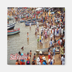 zBR019 SALVADOR, Brasilien, Lemanjá Party, Kühlsch Magnet