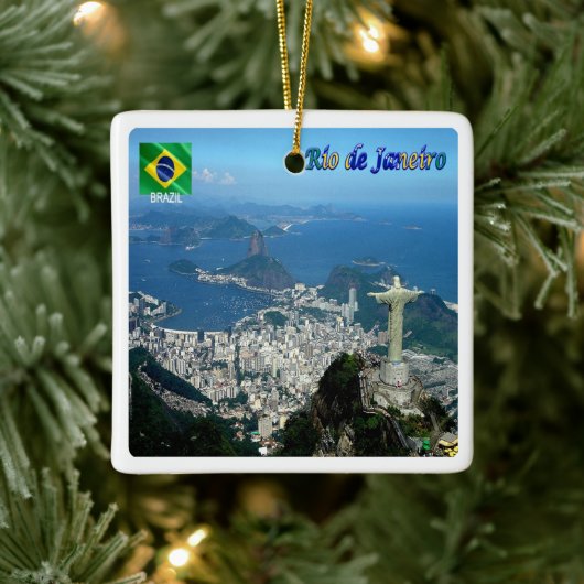 zBR023 Panorama des RIO DE JANEIRO, Keramikornament (Baum)