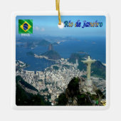 zBR023 Panorama des RIO DE JANEIRO, Keramikornament (Vorderseite)