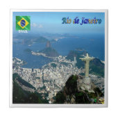zBR023 Panorama von RIO DE JANEIRO, Brasilien, Fliese (Vorderseite)