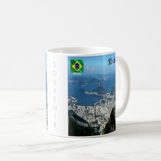 zBR023 Panorama von RIO DE JANEIRO, Brasilien, Kaffeetasse (VorderseiteRechts)