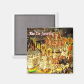 zBR027 RIO DE JANEIRO, Karneval, Brasilien, Kühlsc Magnet (Vorderseite/Rückseite)