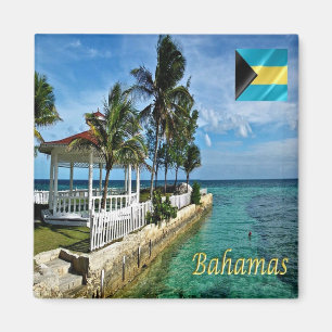 zBS012 BAHAMAS, Panorama, Amerika, Kühlschrank Magnet