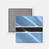 zBW002 BOTSWANA WAVING FLAG, Afrika, Kühlschrank Magnet (Vorderseite/Rückseite)