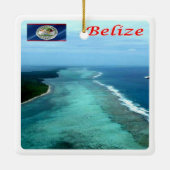 zBZ005 BELIZE Barrier Reef, Amerika Keramikornament (Rückseite)