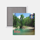 zBZ008 BELIZE, Zweigstelle San Miguel, Kühlschrank Magnet (Vorderseite/Rückseite)