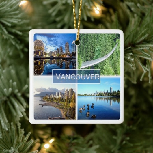 zCA008 VANCOUVER-Mosaik, Kanada, Amerika, Keramikornament (Baum)