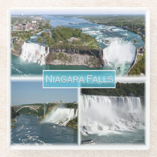 zCA012 NIAGARA FALLS from Rainbow bridge, Glasuntersetzer (Vorderseite)