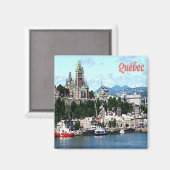 zCA017 QUEBEC City, Panorama, Kanada, Kühlschrank Magnet (Vorderseite/Rückseite)