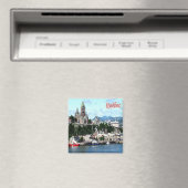 zCA017 QUEBEC City, Panorama, Kanada, Kühlschrank Magnet (In Situ (Geschirrspüler))