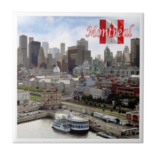 zCA024 MONTREAL Panorama, Kanada, Fliese (Vorderseite)