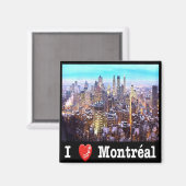 zCA028 MONTREAL I Liebe, Panorama, Kanada, Kühlsch Magnet (Vorderseite/Rückseite)