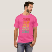 Zcash Crypto Rainbow Text T-Shirt (Vorne ganz)