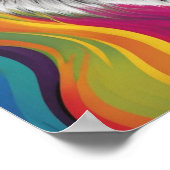 ZCat - Katze mit Zebrastreifen Poster (Ecke)