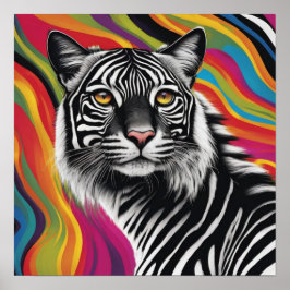 ZCat - Katze mit Zebrastreifen Poster