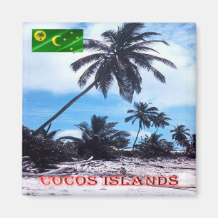 zCC007 COCOS INSELN UND KEELING, Palmen, Kühlschra Magnet