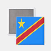 ZCD001 CONGO FLAG, Afrika, Kühlschrank Magnet (Vorderseite/Rückseite)