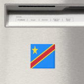 ZCD001 CONGO FLAG, Afrika, Kühlschrank Magnet (In Situ (Geschirrspüler))
