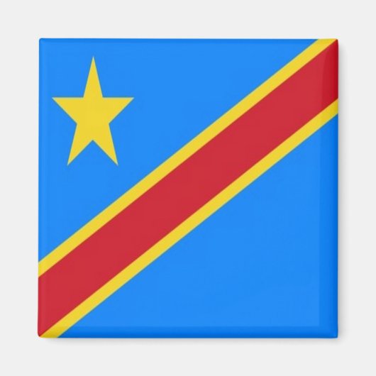 ZCD001 CONGO FLAG, Afrika, Kühlschrank Magnet (Vorne)