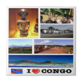 zCD003 CONGO I Liebe, Mosaik, Afrika, Fliese (Vorderseite)