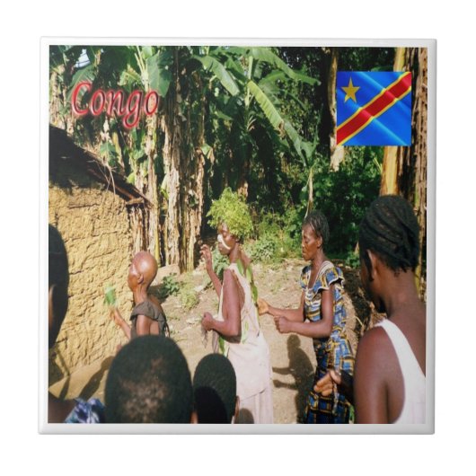 zCD007 CONGO, Afrika, Fliese (Vorderseite)