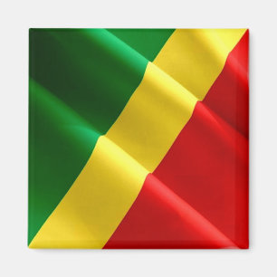 ZCG002 REPUBLIK KONGO, WAVING FLAG, Kühlschrank Magnet