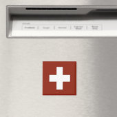 zCH001 SWISS FLAG Schweiz - Kühlschrankmagnet (In Situ (Geschirrspüler))