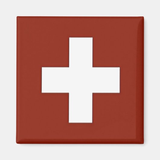 zCH001 SWISS FLAG Schweiz - Kühlschrankmagnet (Vorne)