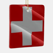 zCH002 waving FLAG SWISS, Keramikornament (Rechts)