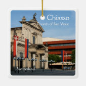zCH008 CHIASSO Schweiz, Keramikornament (Rückseite)