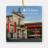 zCH008 CHIASSO Schweiz, Keramikornament (Vorderseite)