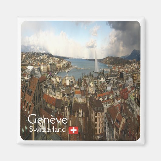 zCH010 GENÈVE Schweiz - Kühlschrankmagnet (Vorne)