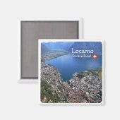 zCH012 LOCARNO - Schweiz - Kühlschrankmagnet (Vorderseite/Rückseite)