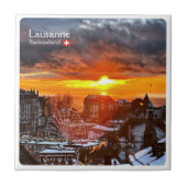 zCH013 LAUSANNE Schweiz, Fliese (Vorderseite)