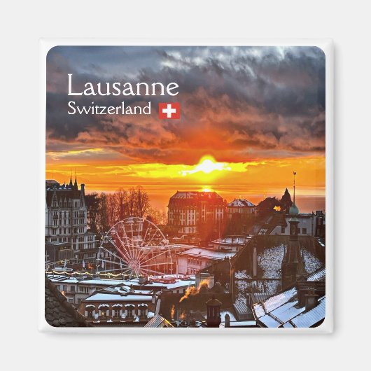 zCH013 LAUSANNE Schweiz, Kühlschrank Magnet (Vorne)