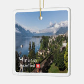 ZCH016 MINUSIO, Schweiz Keramikornament (Links)