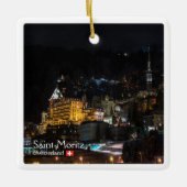 zCH018 SAINT-MORITZ la nuit, Schweiz, Keramikornament (Vorderseite)