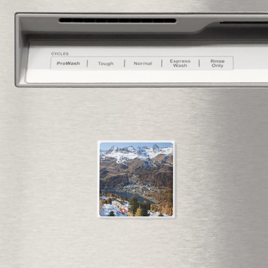 zCH018 SAINT-MORITZ Schweiz, Kühlschrankmagnet (In Situ (Geschirrspüler))