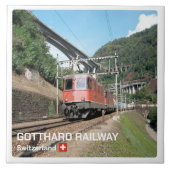 zCH019 THE GOTTHARD EISENBAHN Swiss, Fliese (Vorderseite)