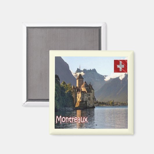 zCH029 MONTREAUX Schweiz - Kühlschrankmagnet (Vorderseite/Rückseite)