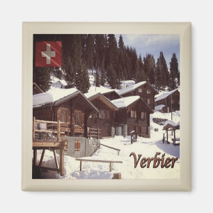 zCH034 VERBIER Hütten Schweiz - Kühlschrankmagnet