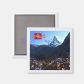 zCH036 ZERMATT Panorama Schweiz - Kühlschrankmagne Magnet (Vorderseite/Rückseite)