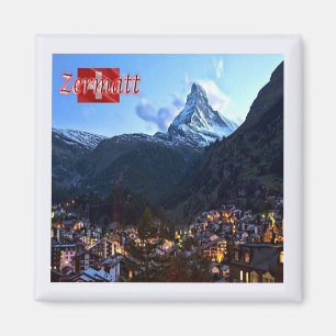 zCH036 ZERMATT Panorama Schweiz - Kühlschrankmagne Magnet
