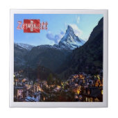 zCH036 ZERMATT Panorama Swiss - Fliese (Vorderseite)
