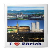 zCH037 ZÜRICH I Liebe Schweiz - Fliese (Vorderseite)