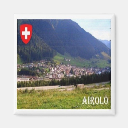 zCH039 AIROLO Schweiz - Kühlschrankmagnet (Vorne)