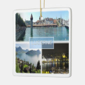 zCH043 LUCERNE Schweiz, Keramikornament (Links)