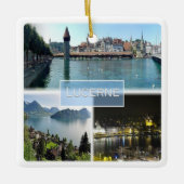 zCH043 LUCERNE Schweiz, Keramikornament (Vorderseite)