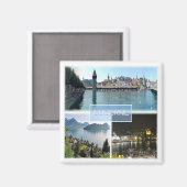 zCH043 LUCERNE Schweiz - Kühlschrank Magnet (Vorderseite/Rückseite)